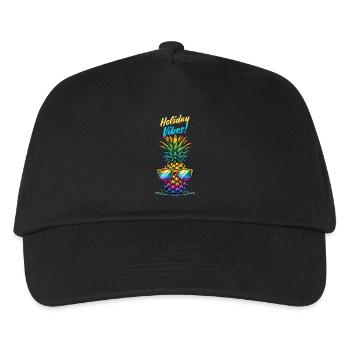 Pineapple Holiday Vibes Holiday Sunglasses Summer - Kids’ Baseball Cap - black - Front