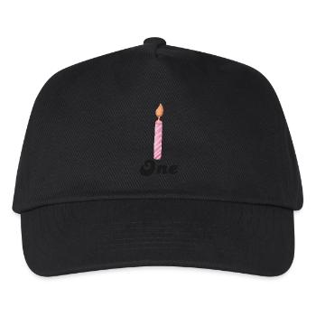 1e anniversaire bougie - Casquette de baseball Enfant - noir - Devant