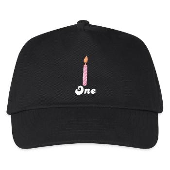 1e anniversaire bougie - Casquette de baseball Enfant - noir - Devant