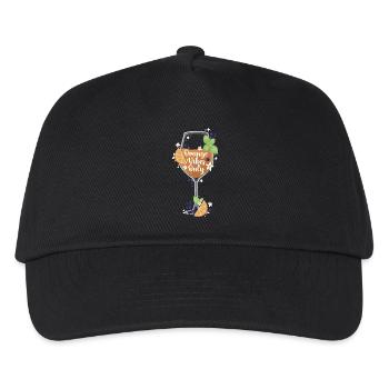 Orange Vibes Only –Spritz Getränk - Kinder Basecap - Schwarz - Vorne