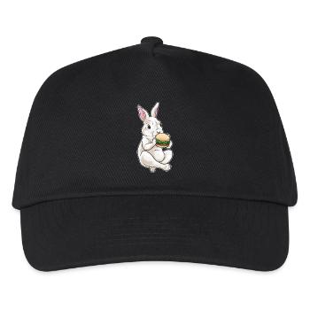Bunny Cheeseburger - Casquette de baseball Enfant - noir - Devant