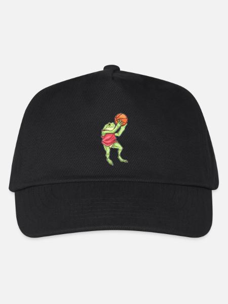 Frosch Basketballspieler Basketball - Kinder Basecap - Schwarz