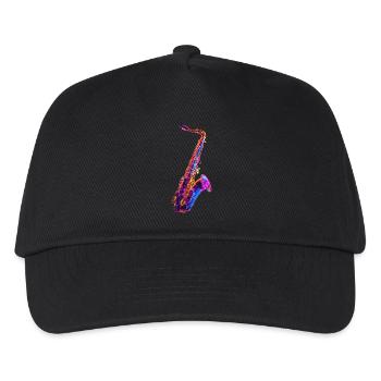 Saxophon - Kinder Basecap - Schwarz - Vorne