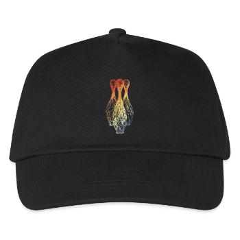 Bowling Pins Sketch - Kids’ Baseball Cap - black - Front