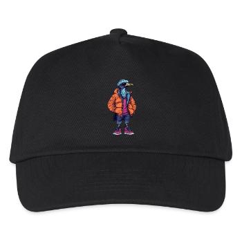 Ostrich Funny Winter - Kids’ Baseball Cap - black - Front