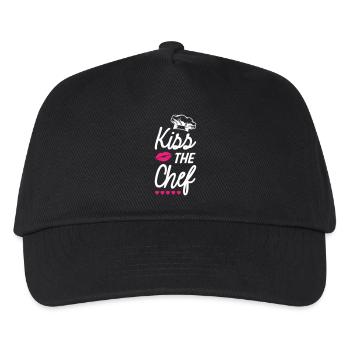 Kiss The Chef - Kids’ Baseball Cap - black - Front