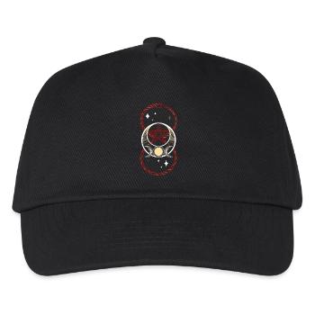 Schlange mit Infinity Symbol und Triple Moon - Kinder Basecap - Schwarz - Vorne