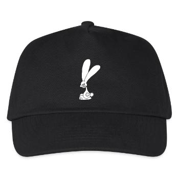 Grumpy White Rabbit - Kids’ Baseball Cap - black - Front