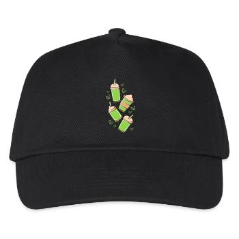 Matcha Tee - Kinder Basecap - Schwarz - Vorne