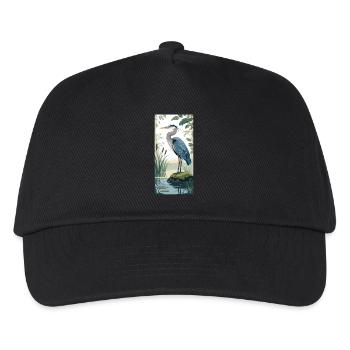 Jeune héron cendré dans la nature - Casquette de baseball Enfant - noir - Devant