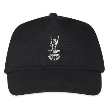 100% Genuine Classic Vintage Rock 'n Roll Music - Kids’ Baseball Cap - black - Front