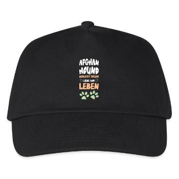 Hundeliebe Lebensfreude Print - Kinder Basecap - Schwarz - Vorne