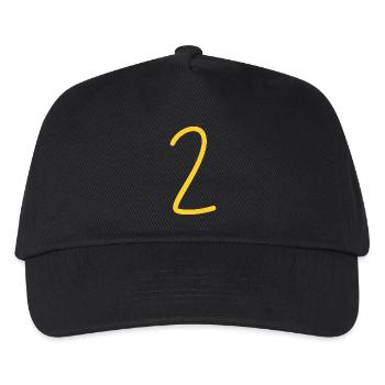 2 - Kinder Basecap - Schwarz - Vorne