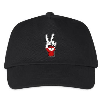 Grönland Flagge Peace Symbol used - Kinder Basecap - Schwarz - Vorne