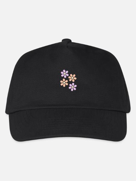 Blume pastell Blume Blumen pastell Blumen flieder - Kinder Basecap - Schwarz