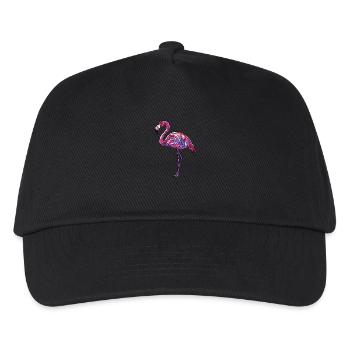 Flamingo Bunt - Kinder Basecap - Schwarz - Vorne