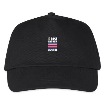 Costa Rica Flagge Spruch - Kinder Basecap - Schwarz - Vorne
