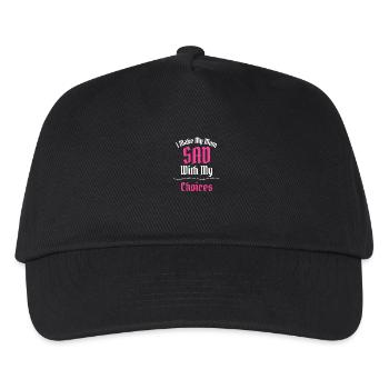 Ich mache meine Mutter traurig mit meinen Entscheidungen Lustiger Slogan - Kinder Basecap - Schwarz - Vorne