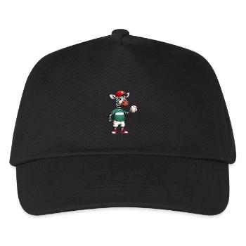 Zebra Tim joue au baseball - Casquette de baseball Enfant - noir - Devant