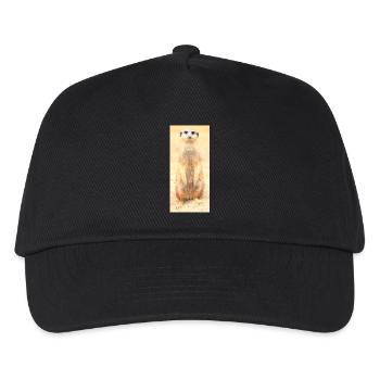 Erdmännchen - Kinder Basecap - Schwarz - Vorne
