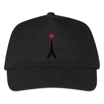 eiffelturm paris love - Kinder Basecap - Schwarz - Vorne