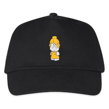 female huebsch big head small woman maedchen - Kids’ Baseball Cap - black - Front