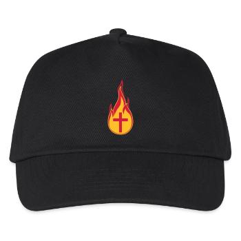 fire flames hot burn burned torch loder - Kids’ Baseball Cap - black - Front