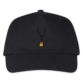 halskette schmuck gitarre lernen spielen song cool - Kinder Basecap - Schwarz - Vorne