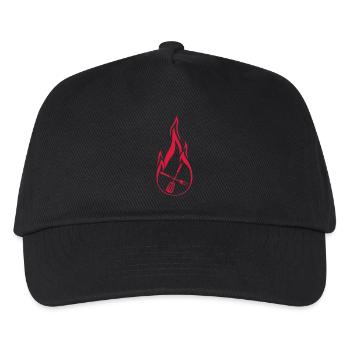 fire barbecue flames hot burn food grill - Kids’ Baseball Cap - black - Front