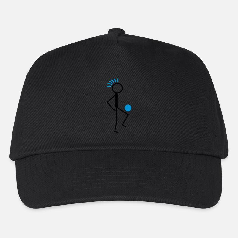 Fussballer - Kinder Basecap - Schwarz
