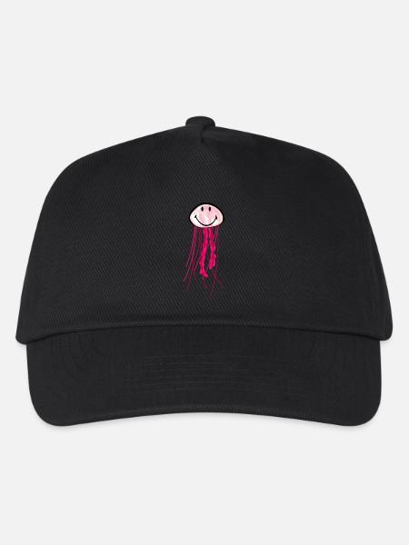 Smiley Jellyfish - Kinder Basecap - Schwarz