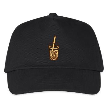 Bubble Tea Comic Design - Casquette de baseball Enfant - noir - Devant