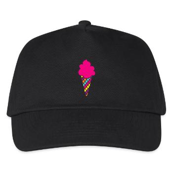 Ice cream cone colorful Icecream Waffle Summer Fun Fan Sweets - Kids’ Baseball Cap - black - Front