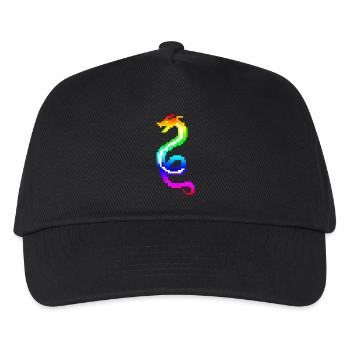 colorful retro dragon - Kids’ Baseball Cap - black - Front
