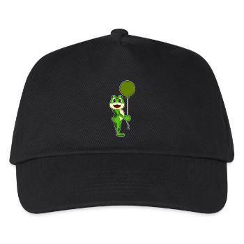 Frosch Luftballon - Kinder Basecap - Schwarz - Vorne
