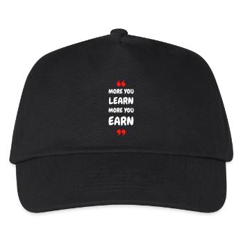 Plus vous apprenez, plus vous gagnez - Casquette de baseball Enfant - noir - Devant