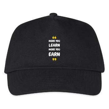 Plus vous apprenez, plus vous gagnez - Casquette de baseball Enfant - noir - Devant