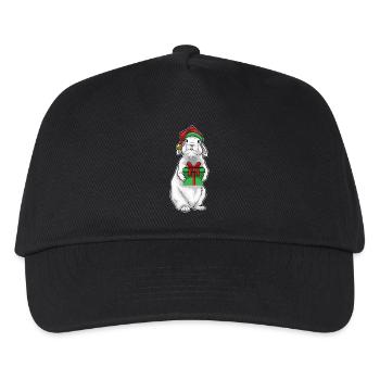 Bunny Christmas Package - Kids’ Baseball Cap - black - Front