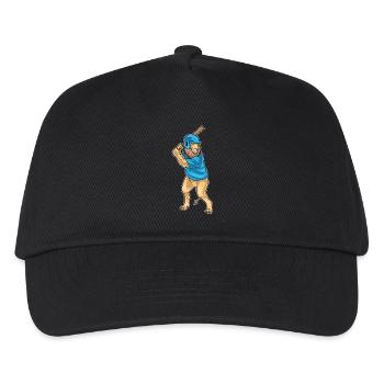 Löwe Baseball Baseballschläger - Kinder Basecap - Schwarz - Vorne