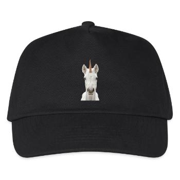Einhorn - Kinder Basecap - Schwarz - Vorne