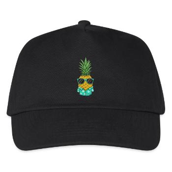 Kühle Ananas - Kinder Basecap - Schwarz - Vorne