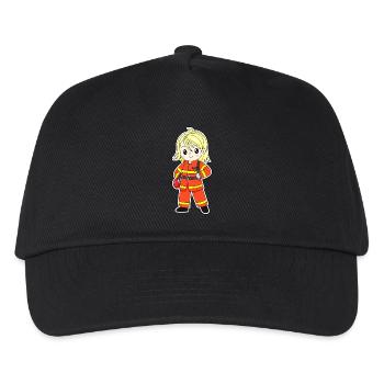 Cute Firefighter – Cute & Brave! - Kids’ Baseball Cap - black - Front