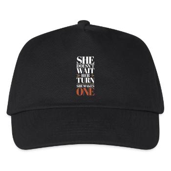 She Leads Quietly But Powerfully Women's Equality - Kinder Basecap - Schwarz - Vorne