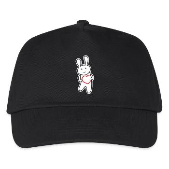 Bunny with Heart: Love & Cuteness - Kids’ Baseball Cap - black - Front