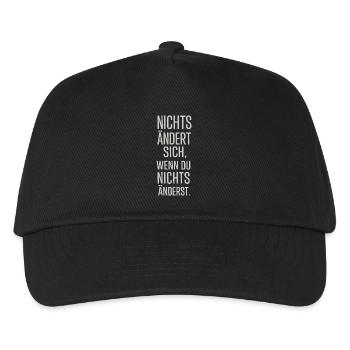 Rien ne change si tu ne changes rien - Casquette de baseball Enfant - noir - Devant
