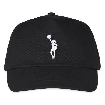 Silhouette de pom-pom girls avec pompons - Casquette de baseball Enfant - noir - Devant