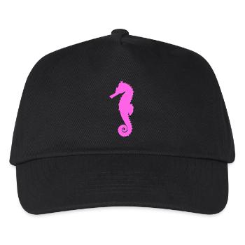 Seahorse pink - Kids’ Baseball Cap - black - Front