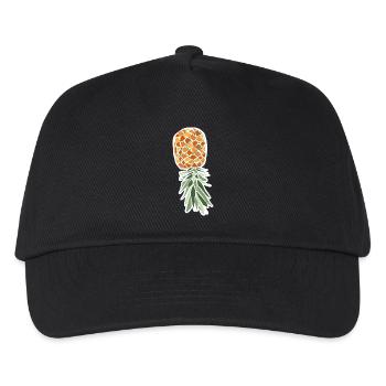 Upside-down Pineapple – Tropical Illustration - Kids’ Baseball Cap - black - Front