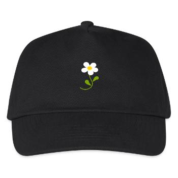 Daisy Flower White White Flower Flowers White - Kids’ Baseball Cap - black - Front