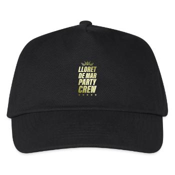 Lloret De Mar Party Crew Gold - Kinder Basecap - Schwarz - Vorne